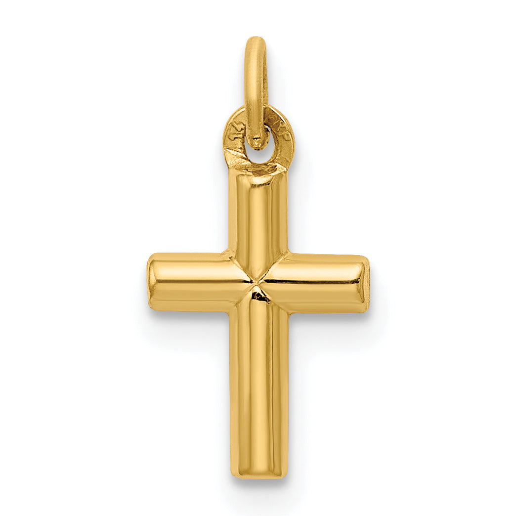 14K Polished Cross Pendant