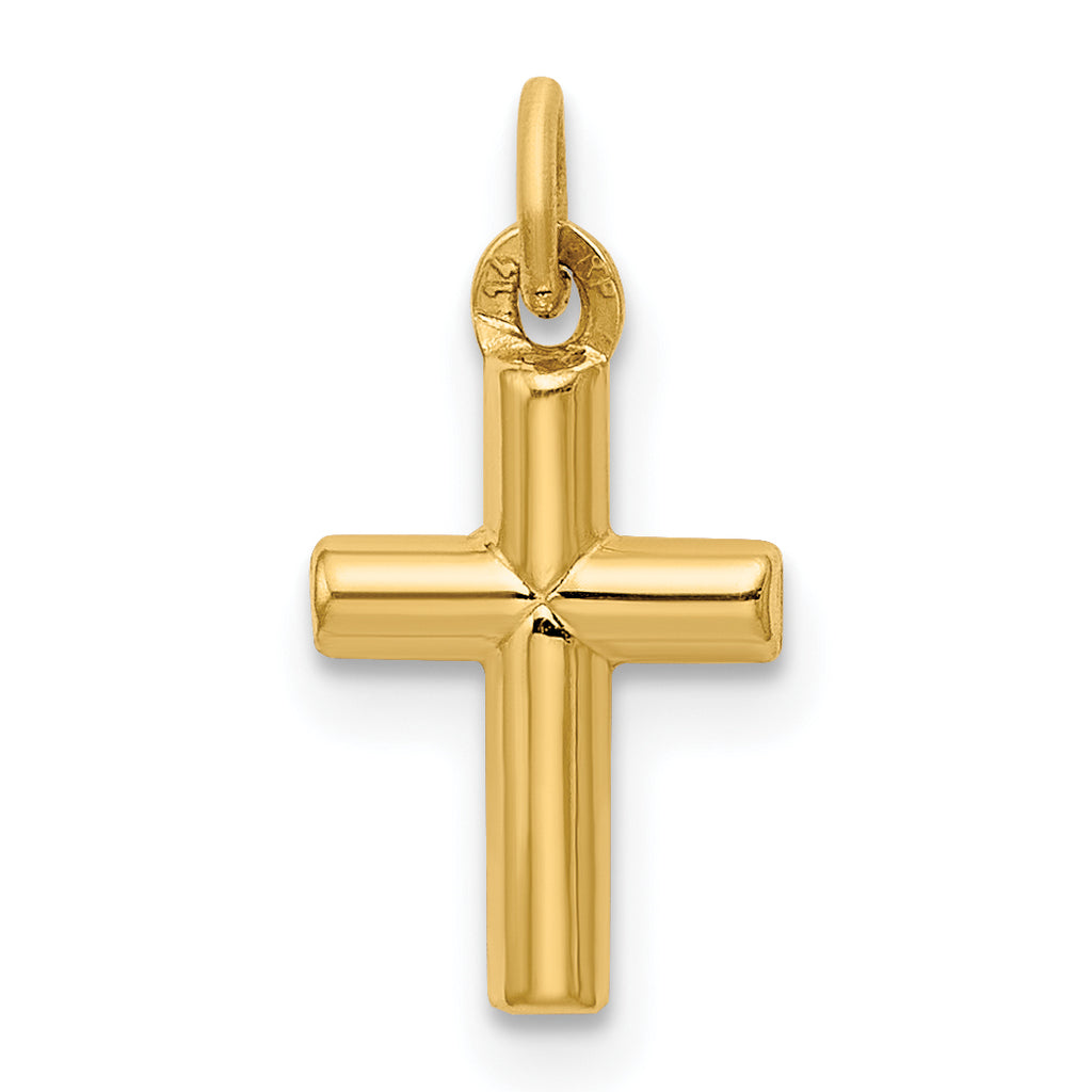 14K Polished Cross Pendant