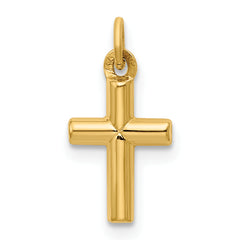 14K Polished Cross Pendant