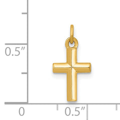 14K Polished Cross Pendant