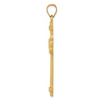 14K Polished Fancy Cross Pendant