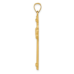 14K Polished Fancy Cross Pendant