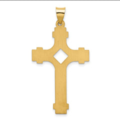 14K Polished Fancy Cross Pendant
