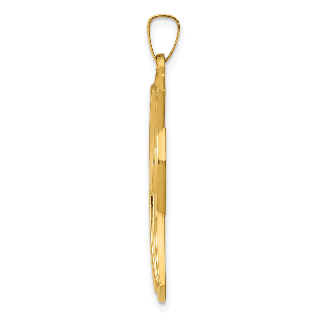 14K Polished Cross Pendant