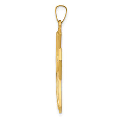 14K Polished Cross Pendant