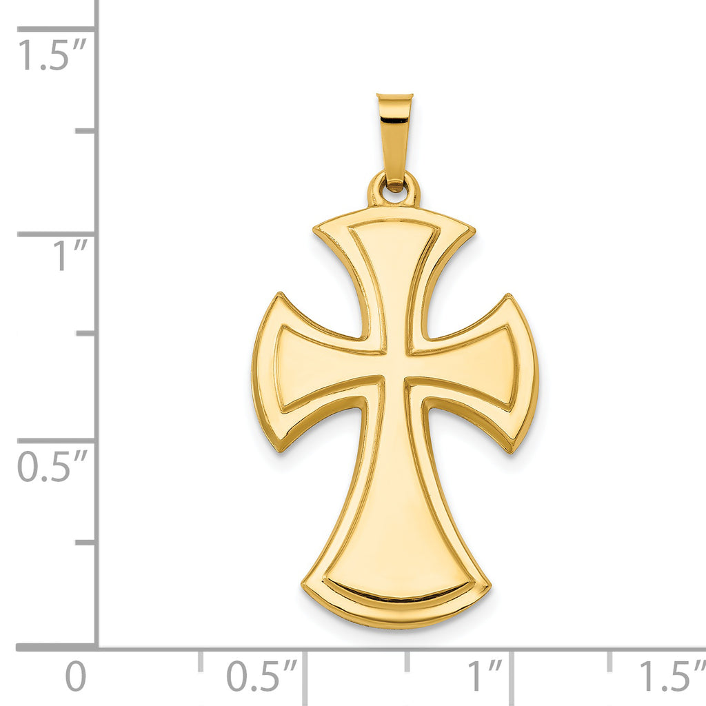 14K Polished Cross Pendant