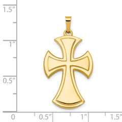 14K Polished Cross Pendant