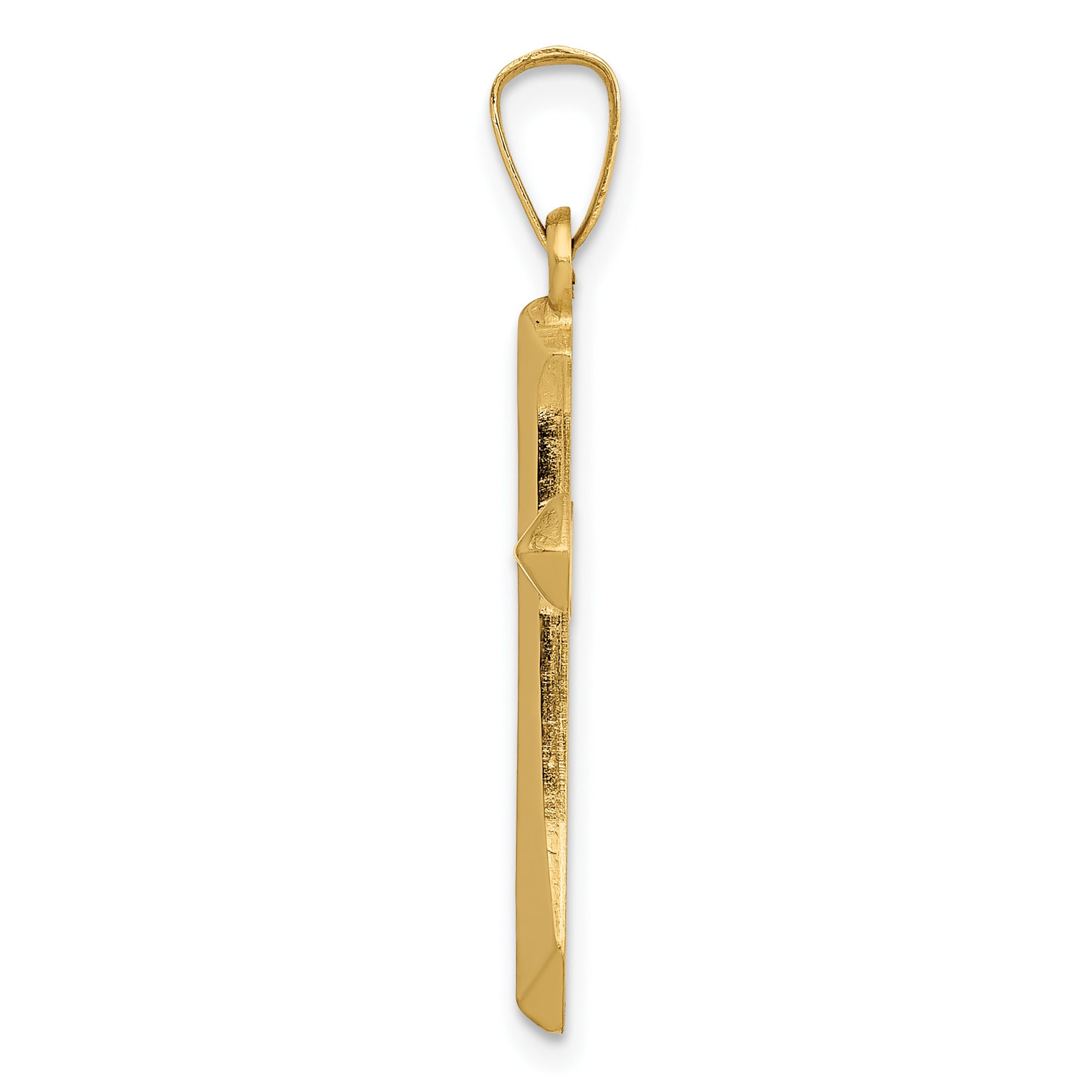 14K Polished Cross Pendant