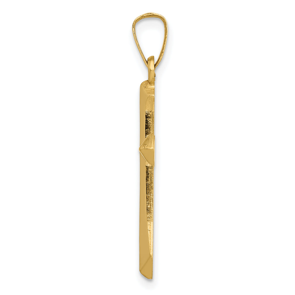 14K Polished Cross Pendant