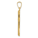 14K Polished Cross Pendant