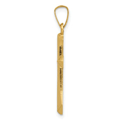 14K Polished Cross Pendant