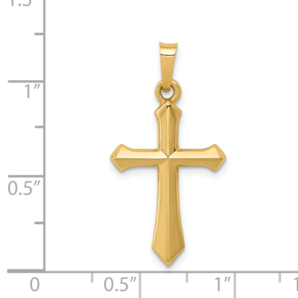 14K Polished Cross Pendant