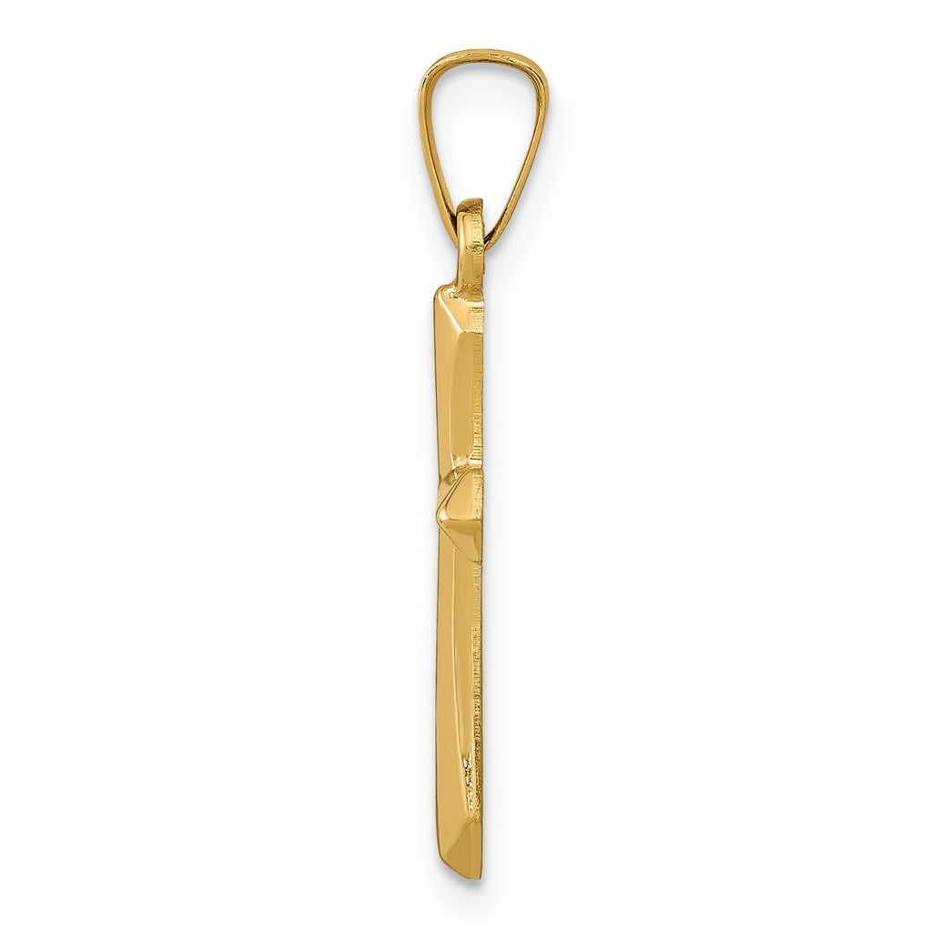 14K Polished Cross Pendant