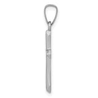 14K White Gold Polished Cross Pendant
