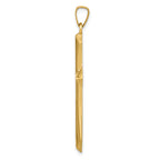 14K Polished Passion Cross Pendant