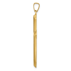 14K Polished Passion Cross Pendant