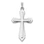 14k White Gold Polished and Satin Cross Pendant