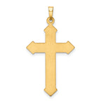 14K Polished and Textured Passion Cross Pendant