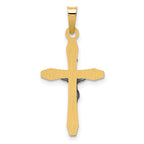 14K Two-tone Polished INRI Crucifix Pendant