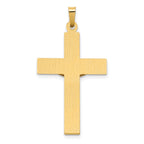 14K Two-tone Polished INRI Crucifix Pendant