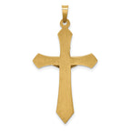 14K Two-tone Polished INRI Crucifix Pendant