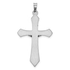 14K White Gold Polished INRI Passion Crucifix Pendant