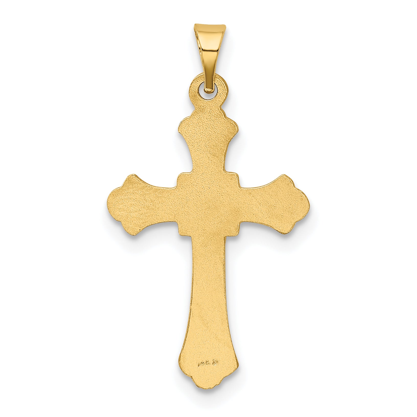 14K Budded Cross Pendant