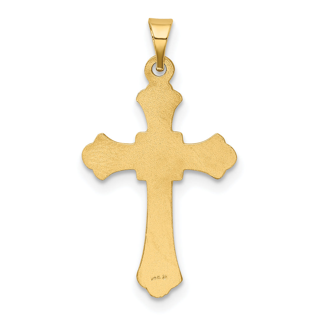 14K Budded Cross Pendant
