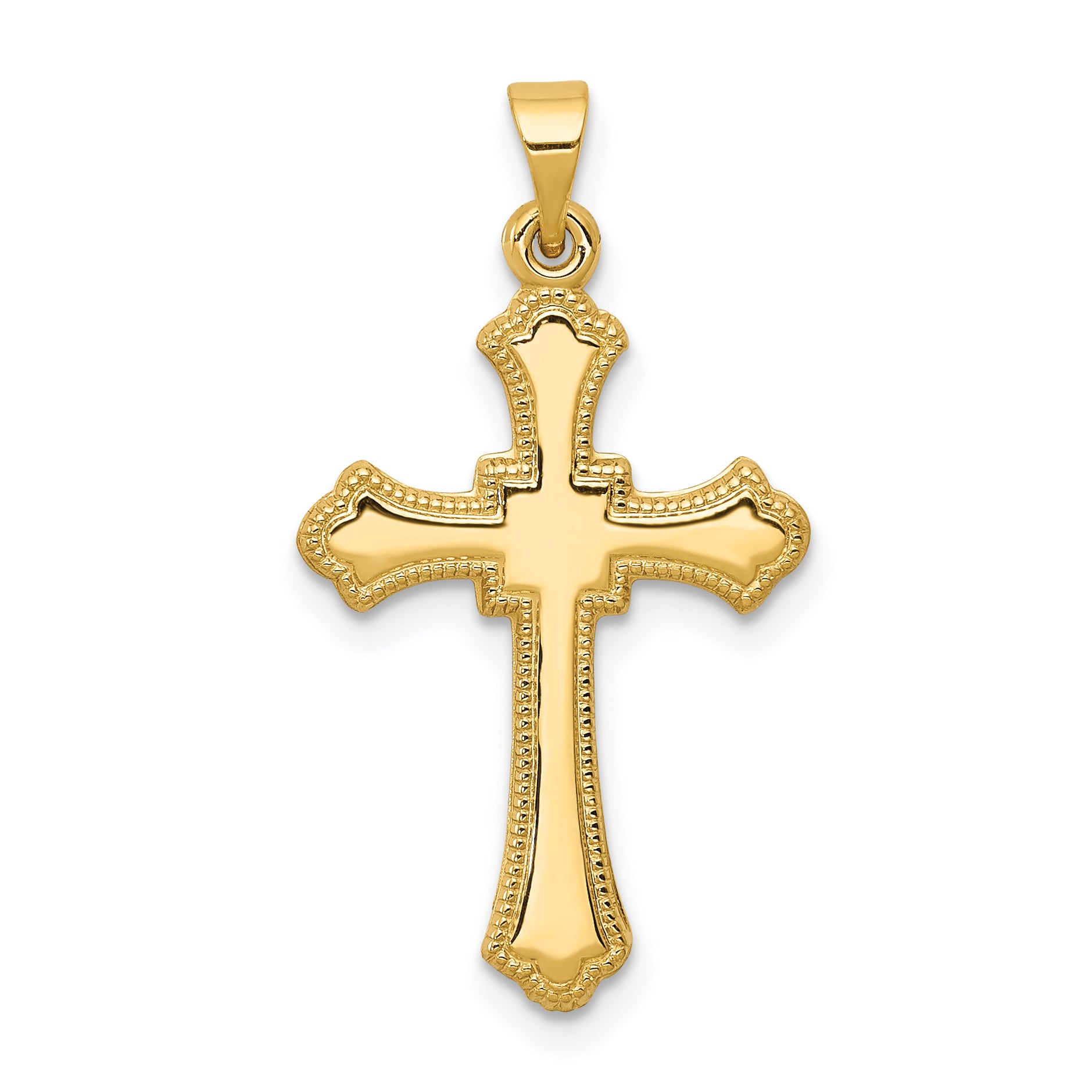 14k Budded Cross Pendant Main image