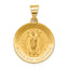 14K Polished/Satin Spanish Our Lady Guadalupe Hollow Medal