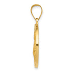 14K Polished & Satin St. Agatha Hollow Medal Pendant