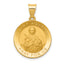 14K Polished/Satin St. Agatha Hollow Medal Pendant