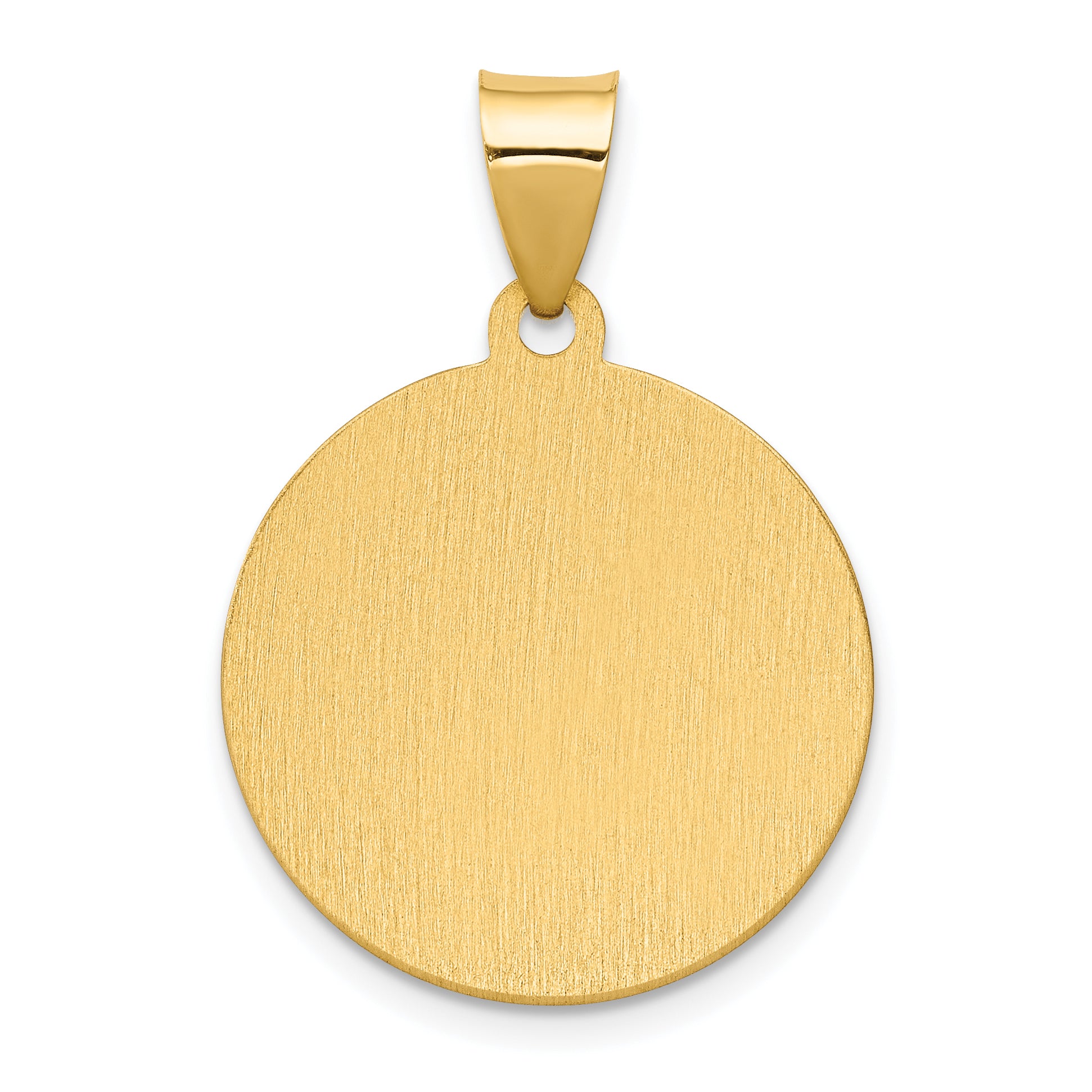 14K Polished & Satin Hollow Spanish Saint Anne Medal Pendant