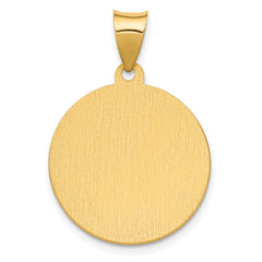 14K Polished & Satin Hollow Spanish St. Anthony Medal Pendant