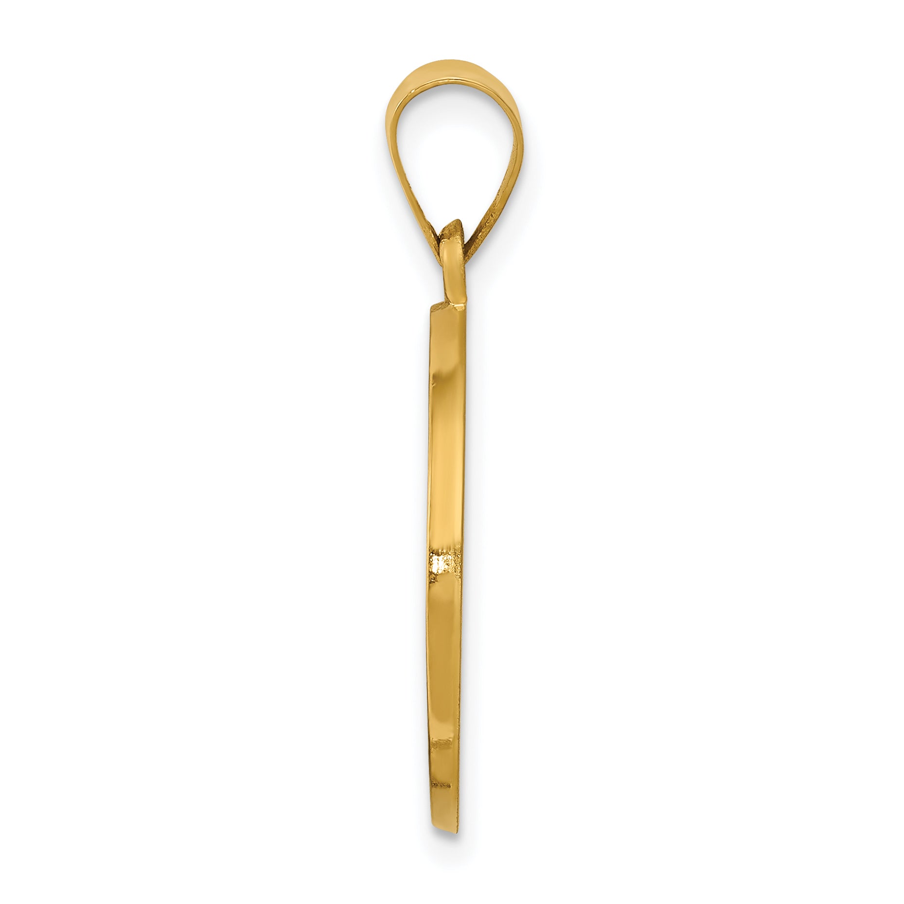 14K Polished & Satin St. Daniel Hollow Medal Pendant
