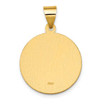 14K Polished & Satin St. Daniel Hollow Medal Pendant