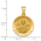 14K Polished & Satin St. Daniel Hollow Medal Pendant