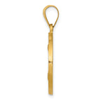 14K Polished & Satin Hollow Spanish St. Joseph Medal Pendant
