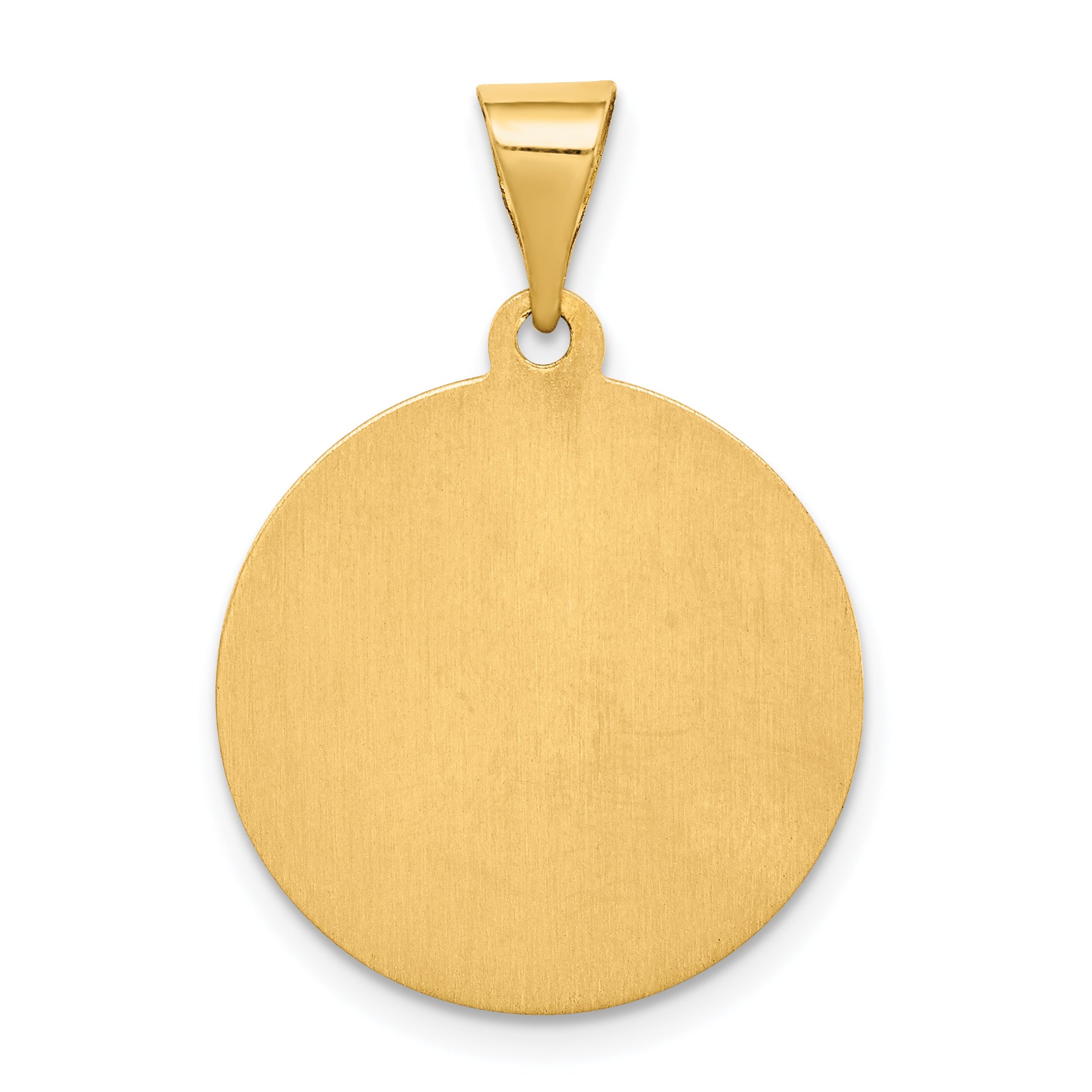 14K Polished & Satin St. Maria Goretti Hollow Medal Pendant