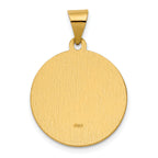 14K Polished & Satin St. Rita Hollow Medal Pendant
