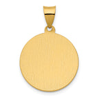 14K Polished & Satin St. Rocco Hollow Medal Pendant