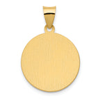 14K Polished & Satin St. Vincent Hollow Medal Pendant