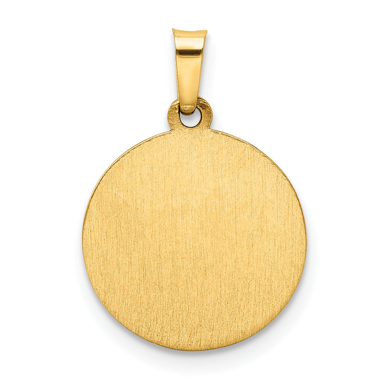 14K Polished and Satin Spanish 1st Communion Medal Pendant