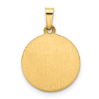 14K Polished and Satin Spanish 1st Communion Medal Pendant