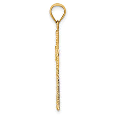 14K D/C Cross Pendant