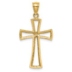 14K D/C Cross Pendant