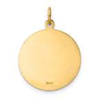 14k Solid Polished/Satin Medium St. Florian Medal