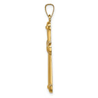 14k Hollow Polished Cross
