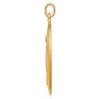 14k Solid Polished/Satin Large Oval Miraculous Medal