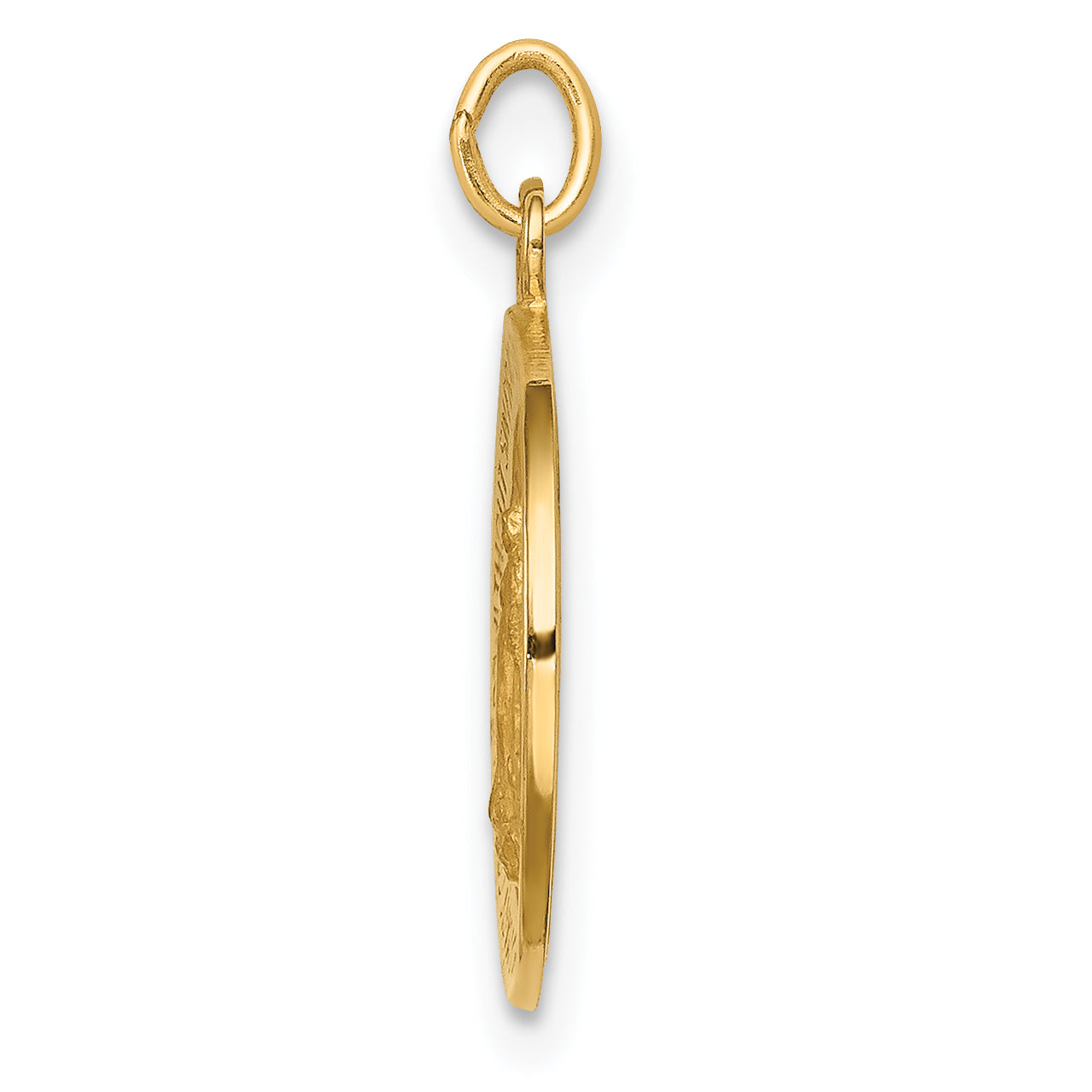 14k Solid Polished/Satin Round Miraculous Medal Secondary image